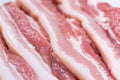 Closeup pieces of raw pork belly Royalty Free Stock Photo