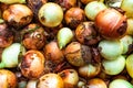 A Pile of Candy Onions at the Market