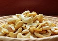 Closeup of Pile of Dried Cashew Nuts in a Basket