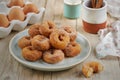Closeup of a pile of homemade Doughnuts of easter, rosquillas, traditional anise donuts from Spain, typically eaten in