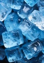 Closeup of a Pile of Ice Cubes with Blue Eyes Royalty Free Stock Photo