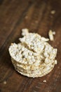 Puffed rice cakes on a table Royalty Free Stock Photo