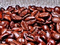 Roasted coffee beans pile Royalty Free Stock Photo