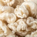 Closeup Pile of Soft Creamy White Wool Texture for Crafting and Textile Projects Royalty Free Stock Photo
