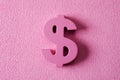 Pink dollar sign