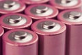 Closeup of pink electric batteries Royalty Free Stock Photo