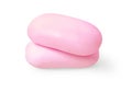 Closeup of pink hygiene toilet soap