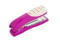 Closeup pink stapler office Royalty Free Stock Photo