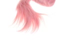 Closeup pink weft of hair