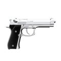 Closeup of pistol isolated on a white