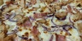 Closeup Pizza Carbonara Royalty Free Stock Photo