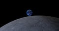 Closeup planet earth from space. over 4k resolution 3d rendered planet earth. beautiful blue planet earth. over 4k resolution