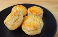 A Plate of Delectable Candied Orange Peel Scones Royalty Free Stock Photo