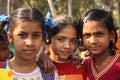 Closeup of poor indian children girls