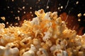 Closeup of popcorn popping capturing the