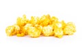 Closeup popcorn on white background Royalty Free Stock Photo