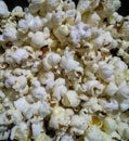 Closeup of popcorns, food photography, snacks background, salted butter pop corn