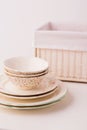 Porcelain plates and bowls