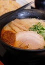 closeup pork chachu ramen noodle