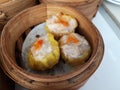 Closeup Pork Siomay Dimsum Chinese Food