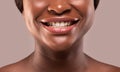 Closeup Portrait Of Beautiful African American Woman With Perfect Smile Royalty Free Stock Photo