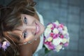 Closeup portrait of beautiful bride - soft focus Royalty Free Stock Photo