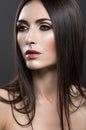 Closeup portrait of brunette woman Royalty Free Stock Photo