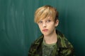 Closeup portrait of confident teenage boy Royalty Free Stock Photo