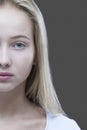 Closeup Portrait Of Cropped Teenage Girl Royalty Free Stock Photo