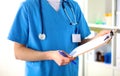 Closeup portrait of a doctor with stethoscope Royalty Free Stock Photo