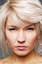 Closeup portrait of earnest blond Royalty Free Stock Photo