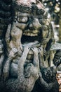 Closeup portrait of Hindu Buddhist traditional animal sculpture