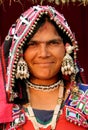 Closeup portrait of Indian tribal Banjara woman Royalty Free Stock Photo