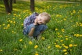 Closeup portrait of little cute funny boy Royalty Free Stock Photo