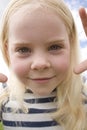 Closeup portrait of little girl outdoor Royalty Free Stock Photo