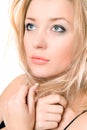Closeup portrait of a lovely pretty blonde Royalty Free Stock Photo