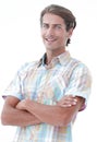 Closeup.portrait of a modern guy. Royalty Free Stock Photo