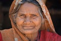 Closeup portrait of an old indian woman at her village. Royalty Free Stock Photo