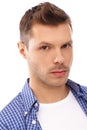 Closeup portrait of serious young man Royalty Free Stock Photo