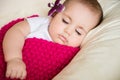 Closeup portrait of sleeping baby Royalty Free Stock Photo