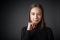 Closeup portrait of smiling teen female Royalty Free Stock Photo