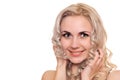 Closeup portrait of smiling young blonde Royalty Free Stock Photo