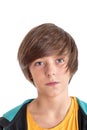 Closeup portrait of a teenage boy Royalty Free Stock Photo