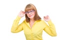 Closeup portrait of a woman wearing glasses Royalty Free Stock Photo