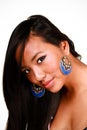Closeup portrait of a young beautiful asian model Royalty Free Stock Photo