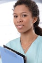 Closeup portrait of young medical worker Royalty Free Stock Photo