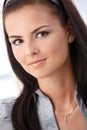 Closeup portrait of young woman smiling Royalty Free Stock Photo