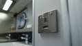 Closeup of a prefabricated bathroom unit featuring builtin fixtures and plumbing for quick and easy installation on site