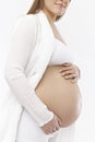 Closeup pregnant woman torso Royalty Free Stock Photo