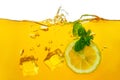 Closeup natural green tea. Abstract liquid concept Royalty Free Stock Photo